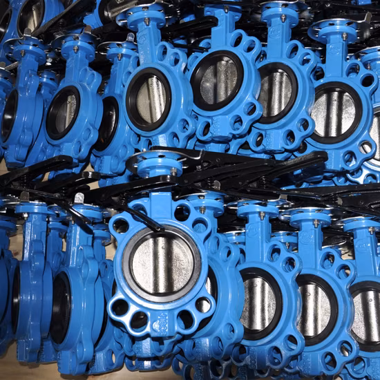 Válvula Borboleta Wafer Industrial OEM de Fábrica DN50 Pn16 Di Manual