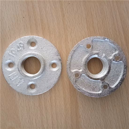 Flange de piso com rosca NPT de tubo galvanizado para prateleiras abertas